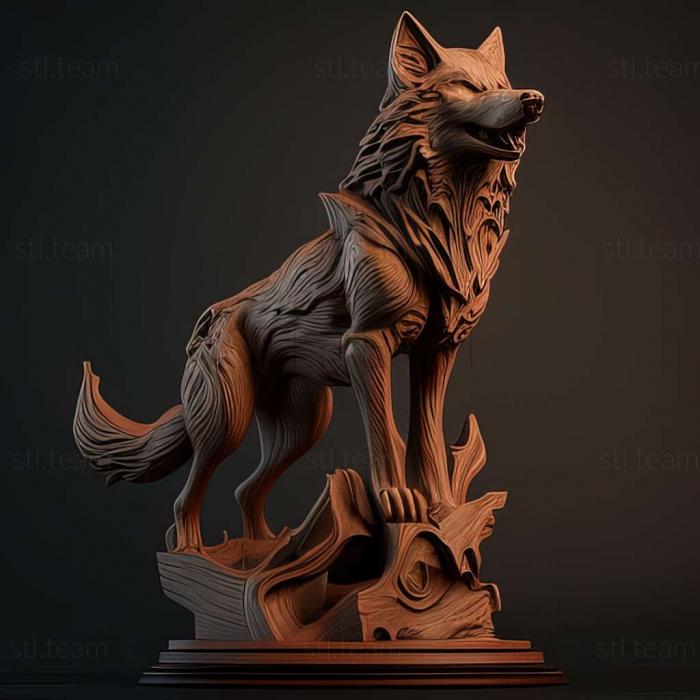 3D модель 3д модель волка (STL)